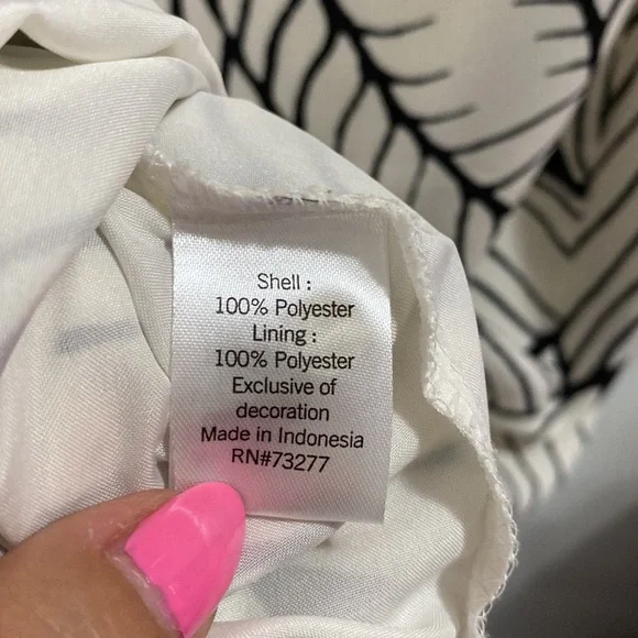 Like new Summer resort tropical palm ruffle one shoulder dress - Picture 9 of 10